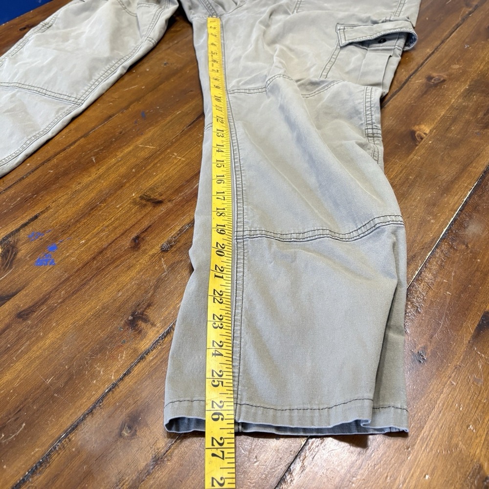 L.L. Bean Favorite Fit Cargo Pants Women's 16 Dusty Olive Canvas Utility - Picture 9 of 15